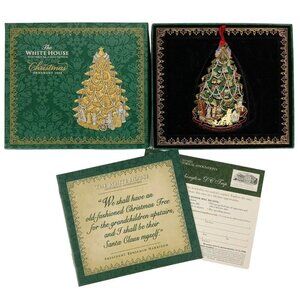 White House Historical Association 2008 Christmas Ornament With Box & Paperwork